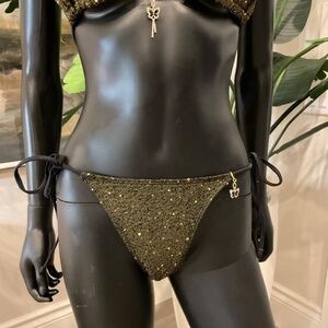 Charming Bikinis | Swim | Blackgold Shimmery Bikini With Charming